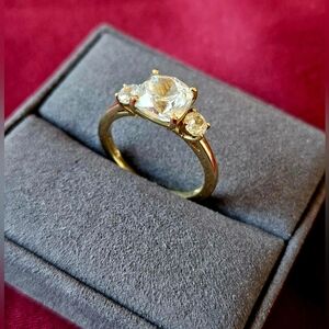 Gold Plated Sterling Silver CZ Ring